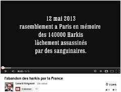 026 MANIFESTATION DU 12 MAI 2013 A PARIS EN LA MEMEOIRE DES 140000 HARKIS ASSASSINES